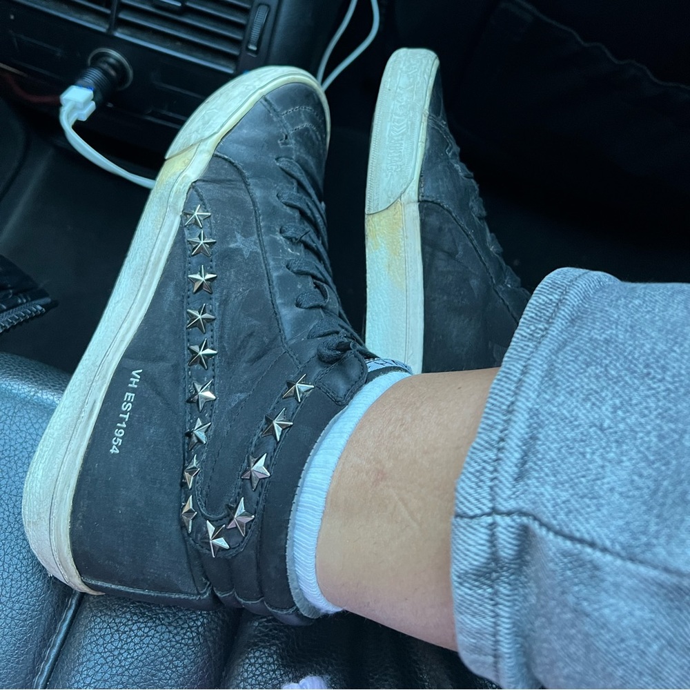 Vintage Havana black high top sneakers